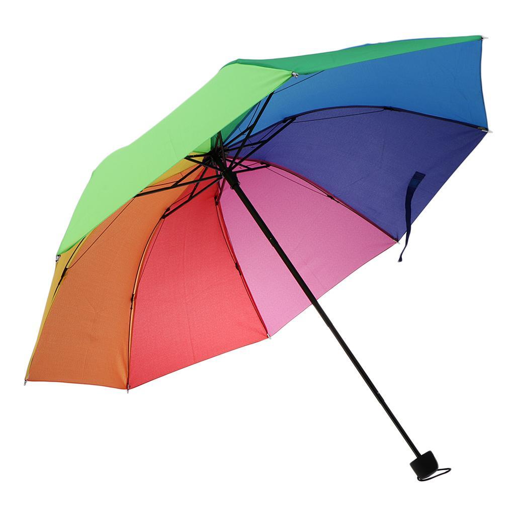 Rainbow 3 Fold Handle Fully automatic umbrella with  Strong Windproof