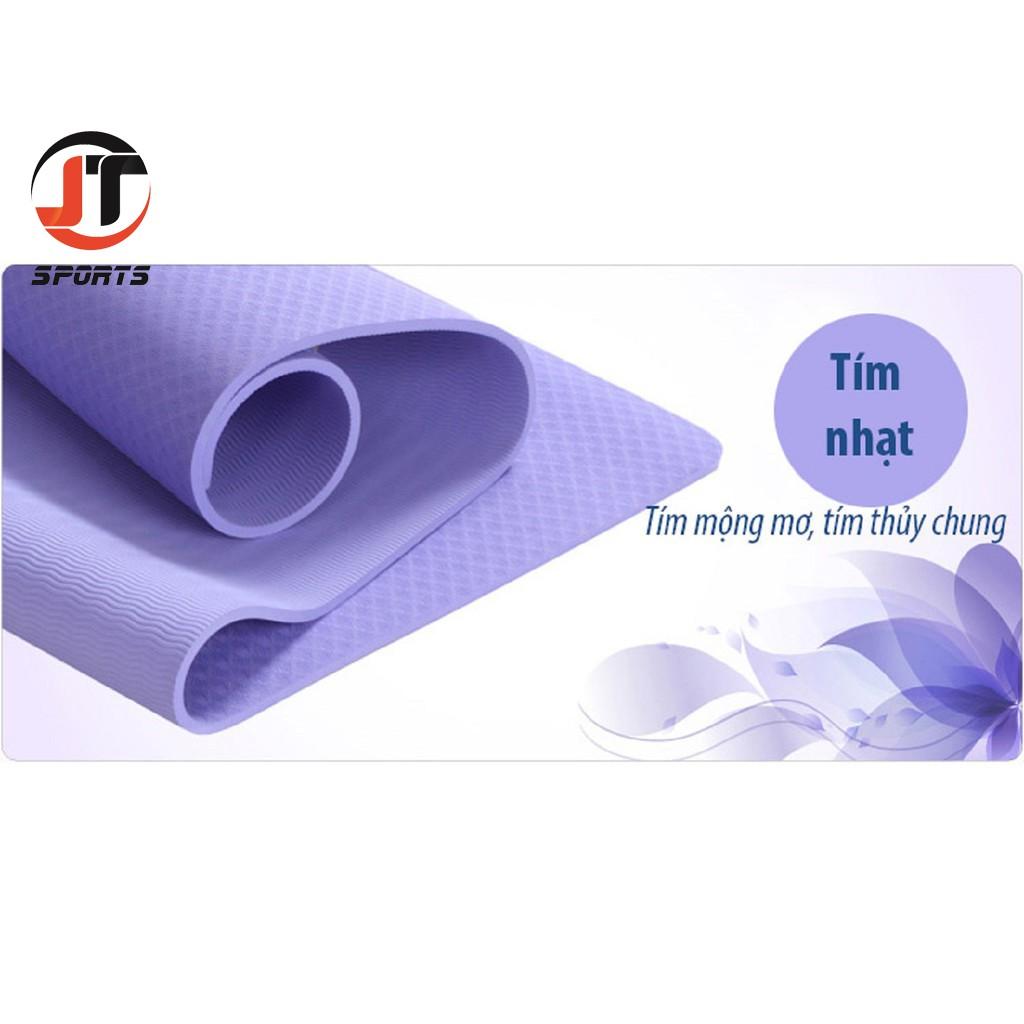 Thảm tập yoga TPE 8mm cao cấp loại 1 tặng túi xịn + dây buộc