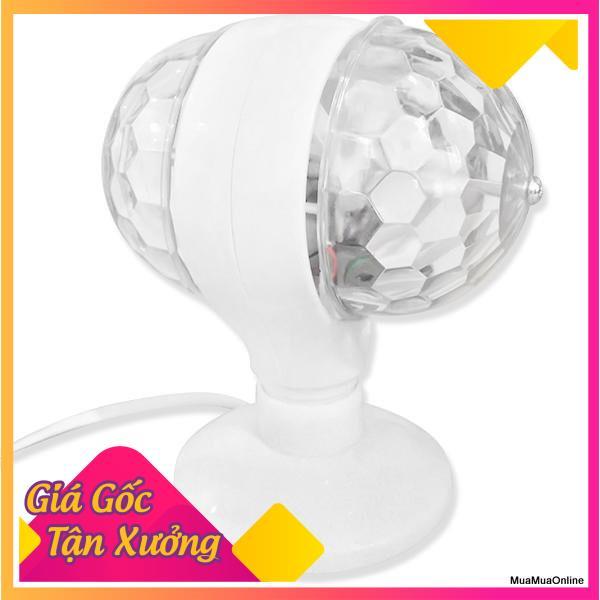 Đèn Led 7 Màu Quả Cầu Xoay 2 Mặt Có Đế  TP'S