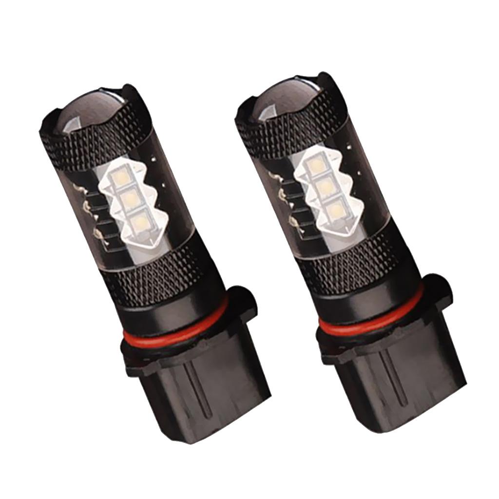 2 Trắng P13W Bóng Đèn LED LED Đèn Pha Ô Tô Trước Lái Xe Đèn DRL