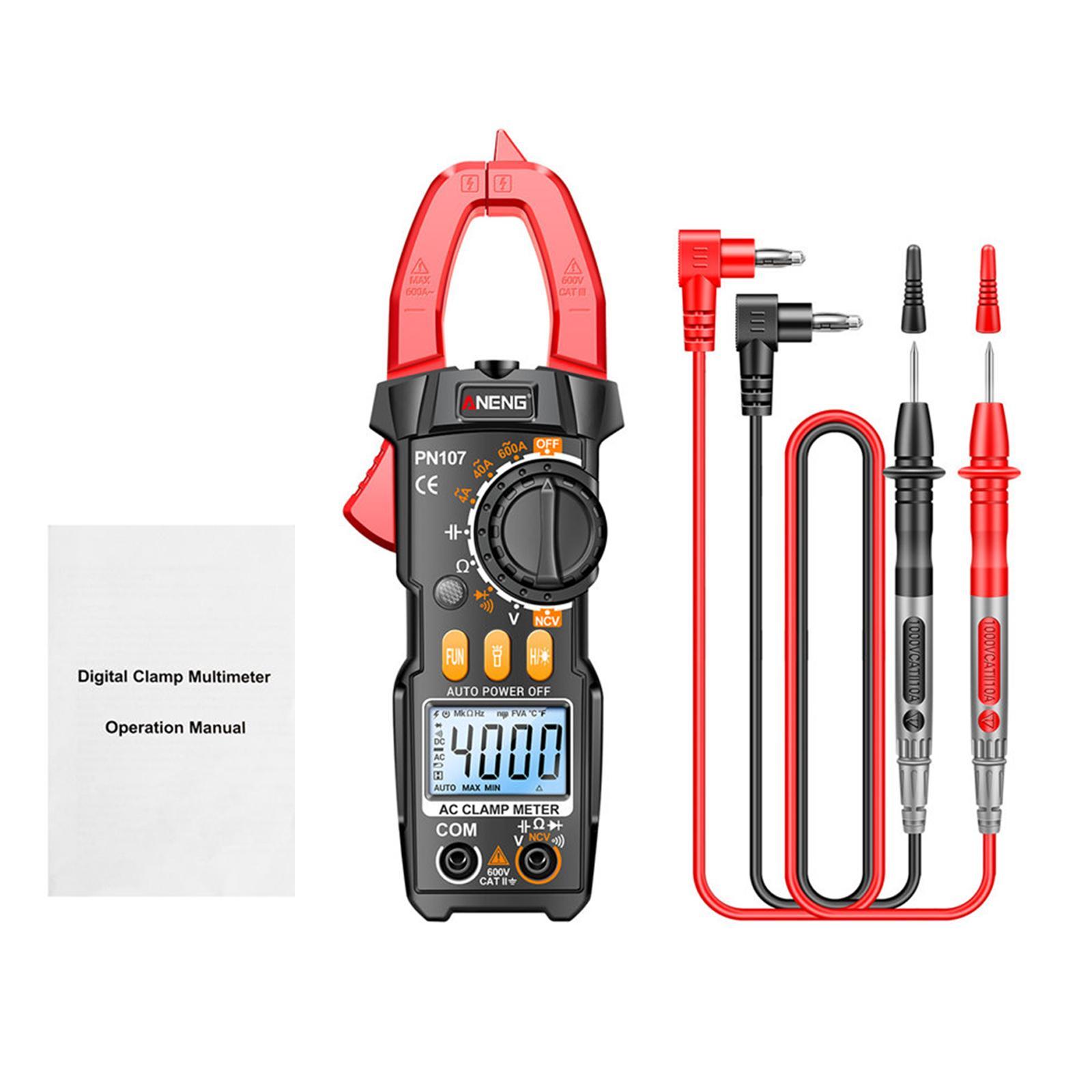 Digital Clamp Meter DC  Voltmeter Accurately 4000Counts  DC Voltage LCD  Tester Tool for Troubleshooting Vehicles