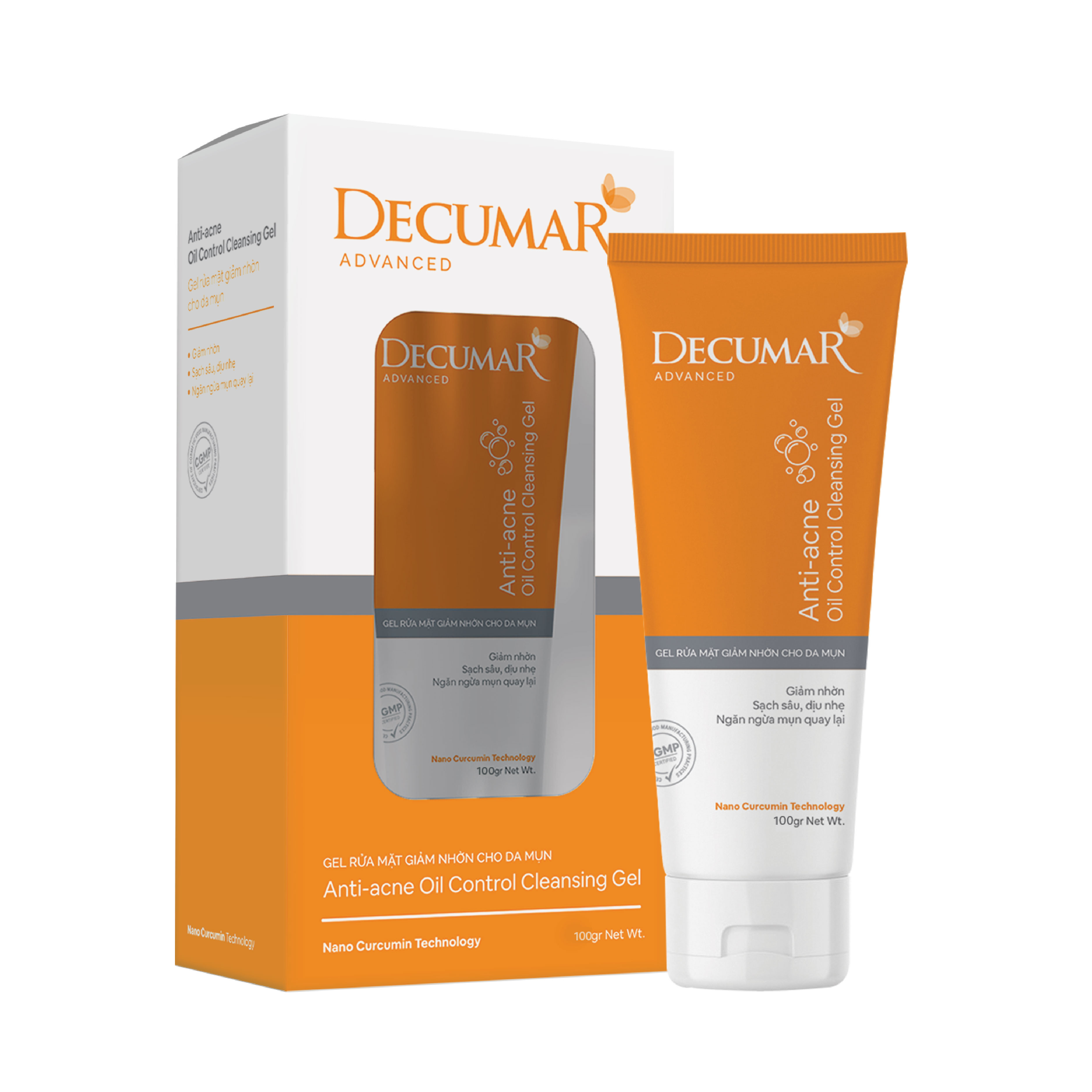 Sữa rửa mặt dạng Gel Decumar Clean Advanced 100gr hoàn toàn mới kiểm soát nhờn mụn