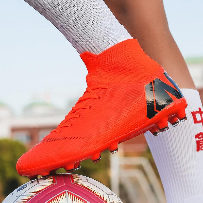 LILIANGSSS mới màu cam futsal giày bóng đá nam cao hàng giày bóng đá ngoài trời đào tạo giày bóng đá nam Zapatillas De Futbol