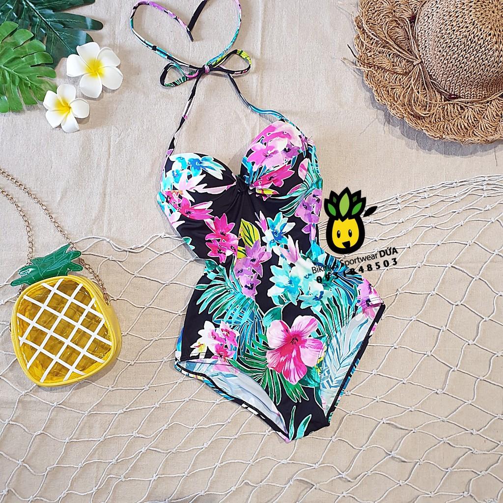 Đồ bơi 1 mảnh gọng nâng ngực họa tiết hoa xinh