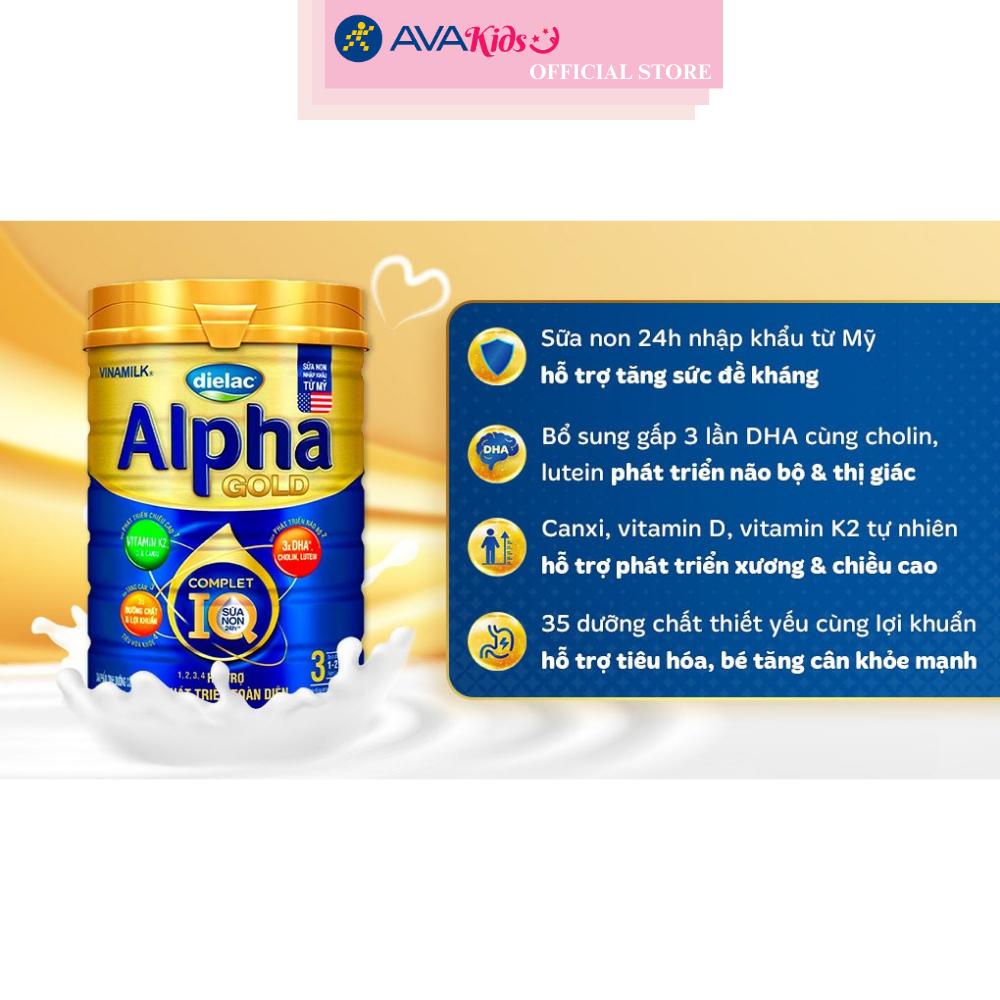 Sữa bột Dielac Alpha Gold IQ số 3 (sữa non) 850g (1 - 2 tuổi)