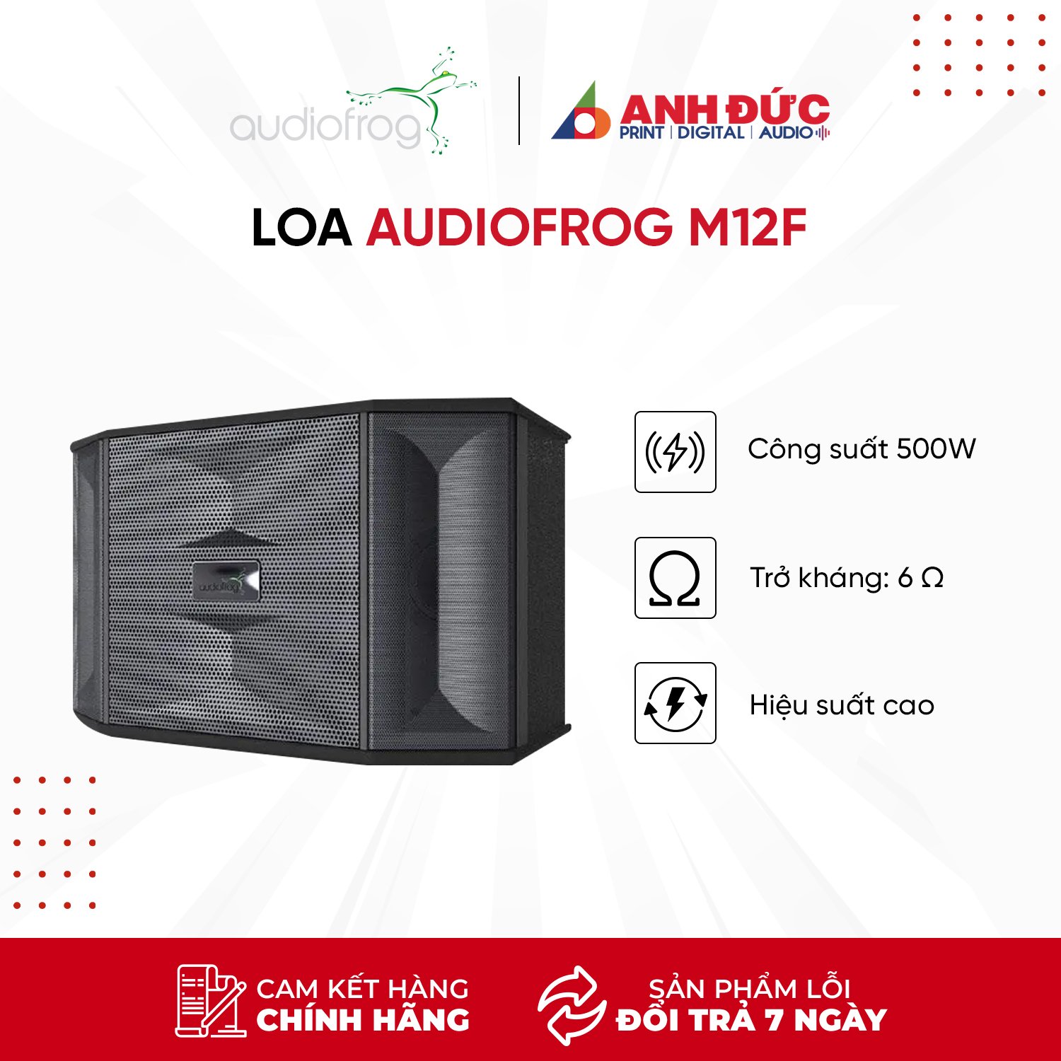 Loa Karaoke 3 Đường Tiếng Audiofrog M12F (500W) - Hàng Chính Hãng