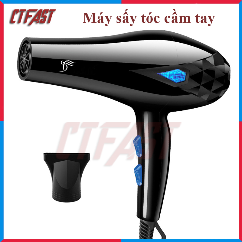 Máy sấy tóc cao cấp CTFAST - DELIYA ( 1500W) : Máy sấy tóc 2 chiều nóng lạnh dễ dàng làm khô chăm sóc tạo kiểu tóc. Điều chỉnh 5 chế độ hoạt động an toàn êm ái