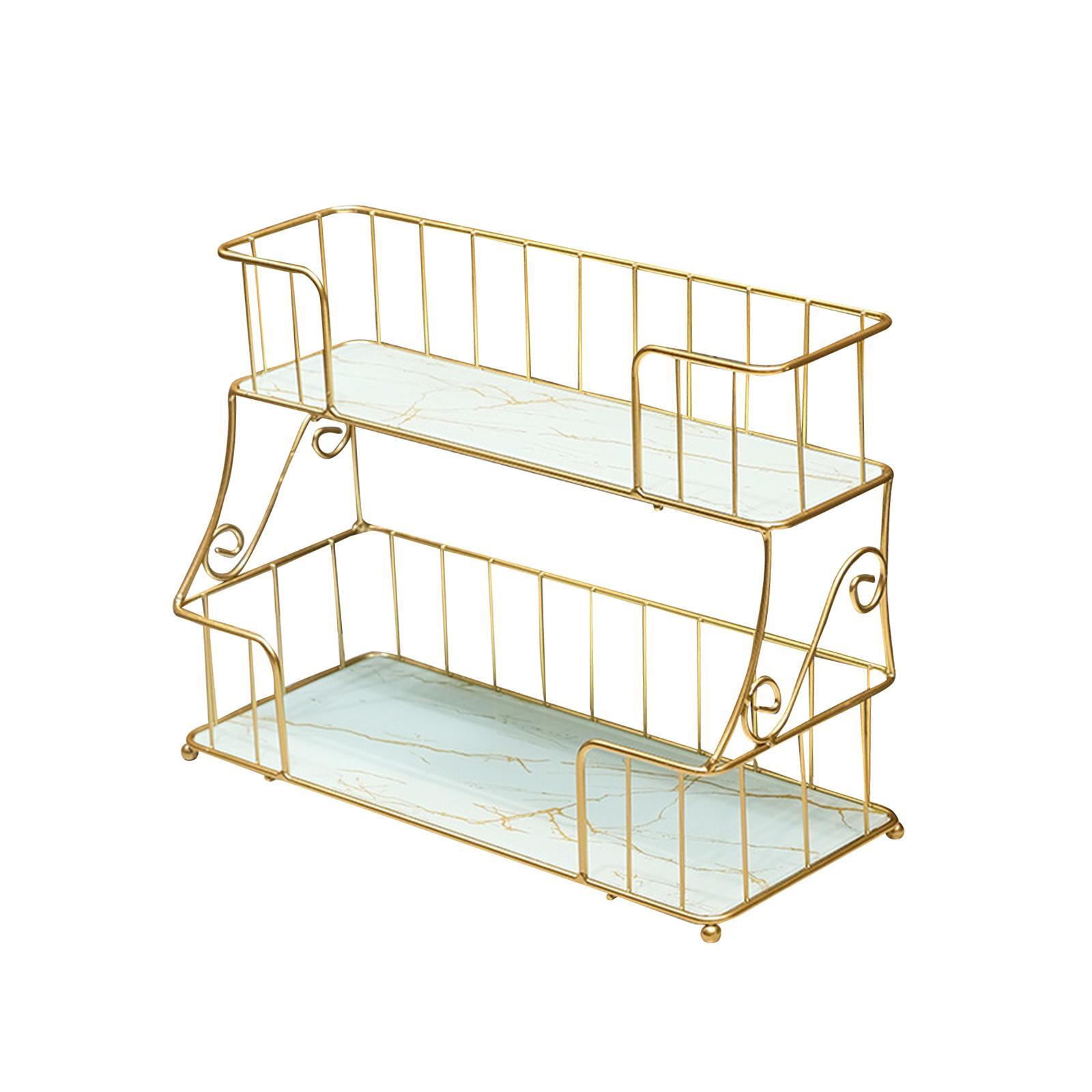 Bathroom Organizer Rack Shower Caddy Shelf Makeup Storage Rack Coutertop White