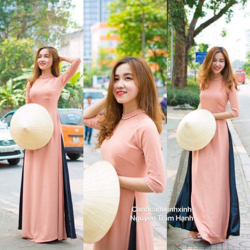 Áo dài truyền thống giá rẻ_Áo dài trơn không bao giờ lỗi mốt