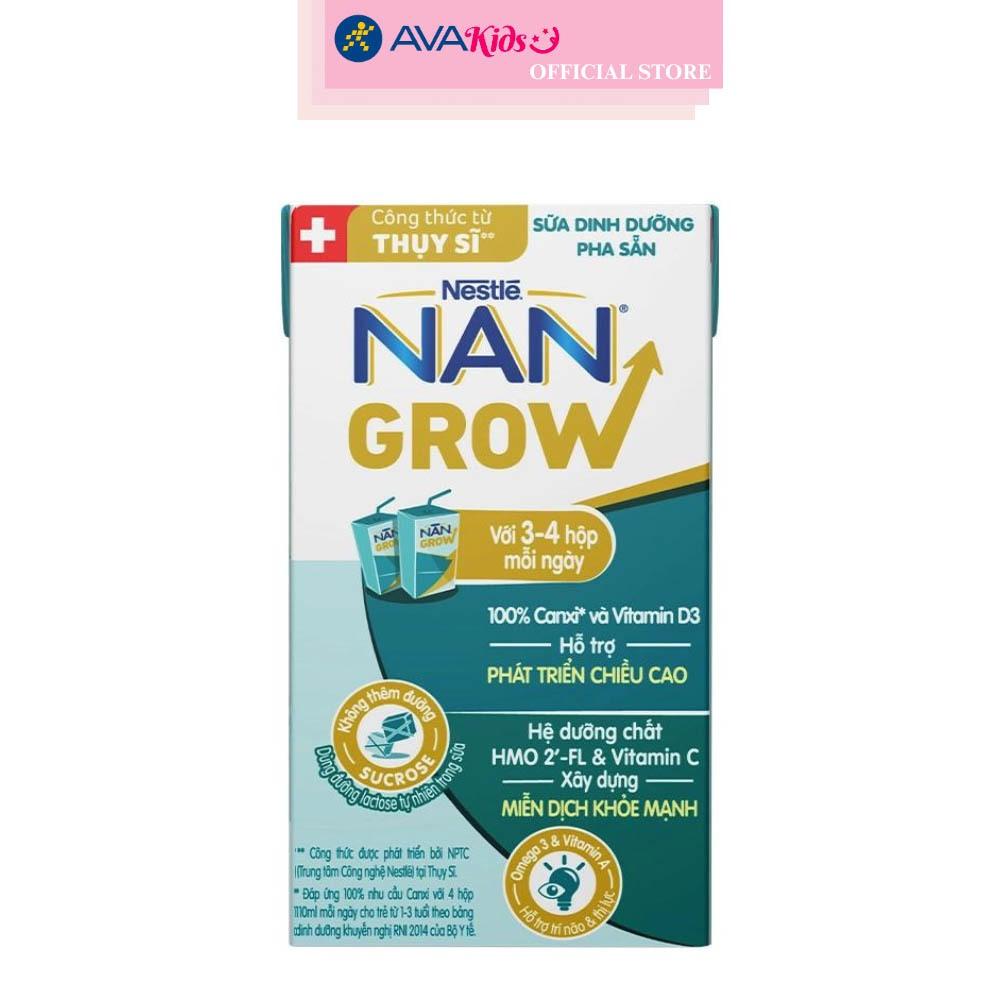 Thùng 36 hộp sữa pha sẵn Nestlé NAN Grow 110 ml (từ 1 tuổi)