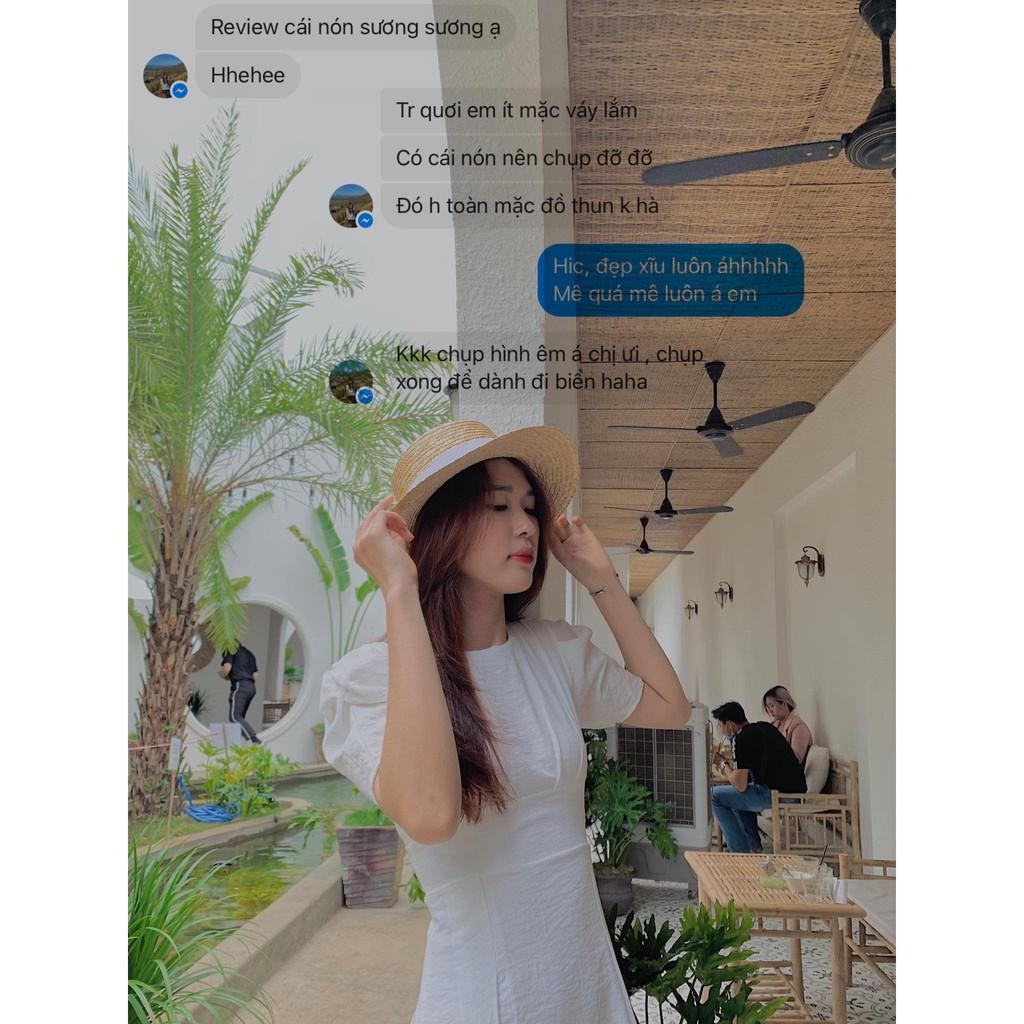 Nón cói cao cấp form cứng viền trắng, đen