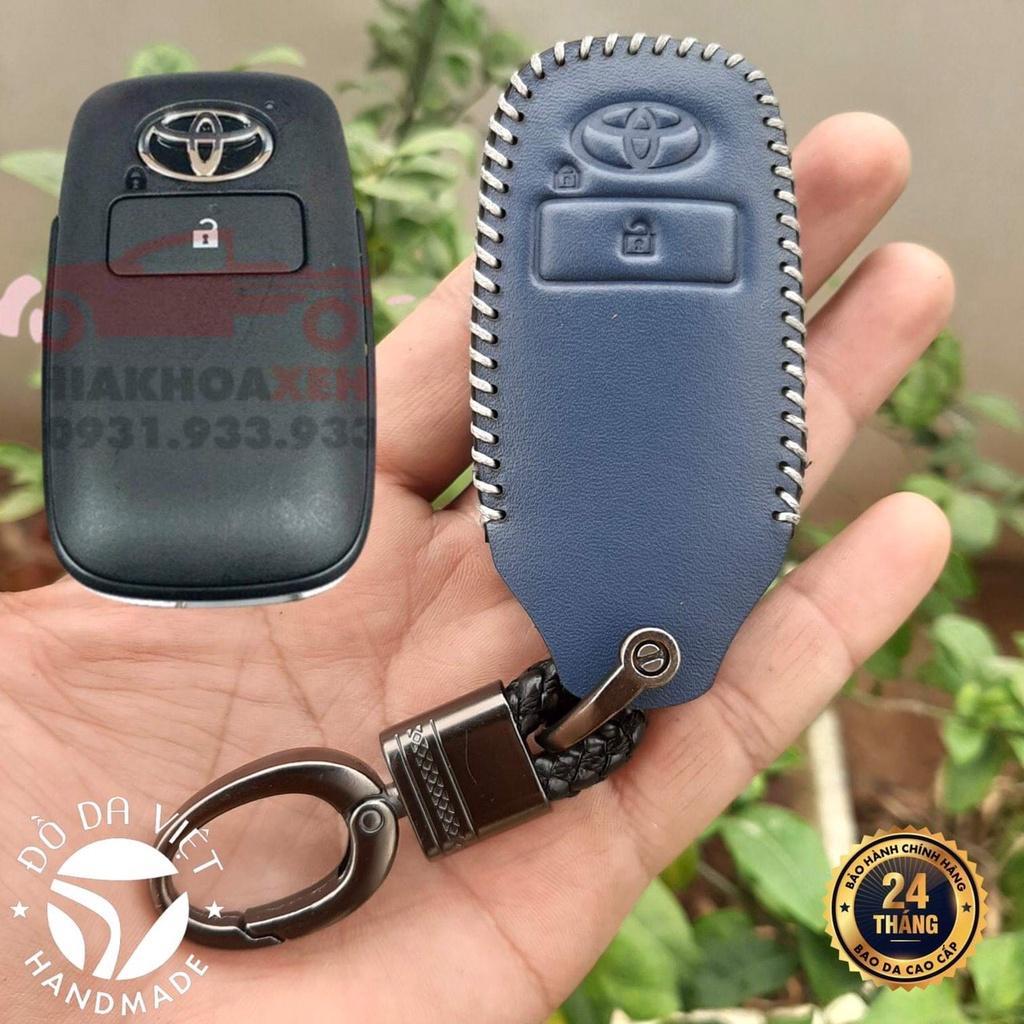 Bao da chìa khoá ô tô TOYOTA Raize, Veloz, AVANZA 2021- 2023, da thật cao cấp, bảo hành 2 năm về da, có khắc tên và sđt,