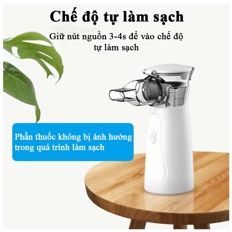 Máy Khí Dung Xông Mũi Họng Đa Năng 2 Trong 1 Cho Bé Và Người Lớn Máy Thở Khí Dung Nhỏ Gọn Công Nghệ Mới Hạt Sương Siêu Nhỏ Giúp Thẩm Thấu CaoTrị Viêm Phổi Viêm Phế Quản Viêm Xoang Tặng 2 Mặt Nạ Và 1 Đầu Ngậm  - ML022