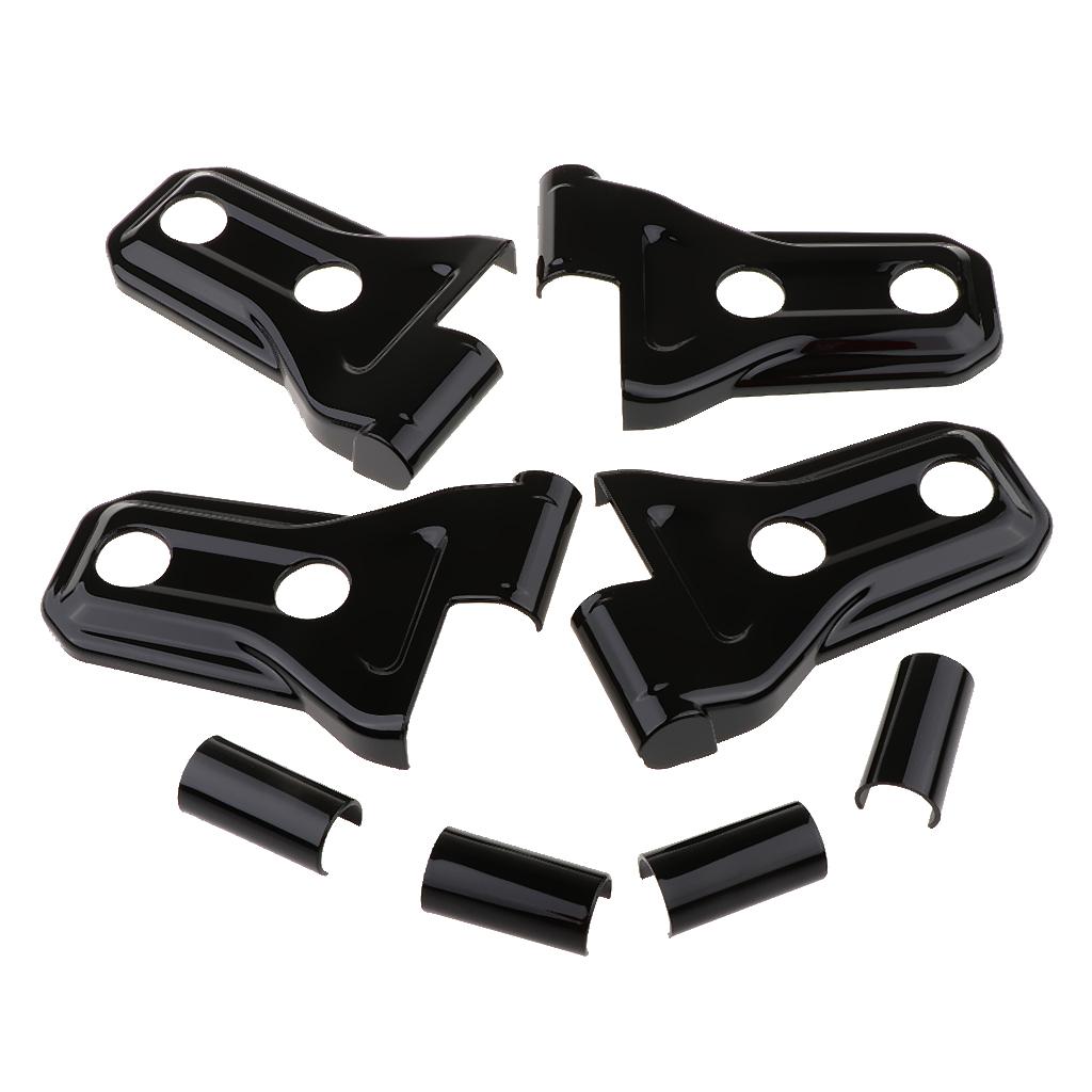4Pcs Black Door Hinge Covers Trim Fits for 2018 Wrangler JL Unlimited