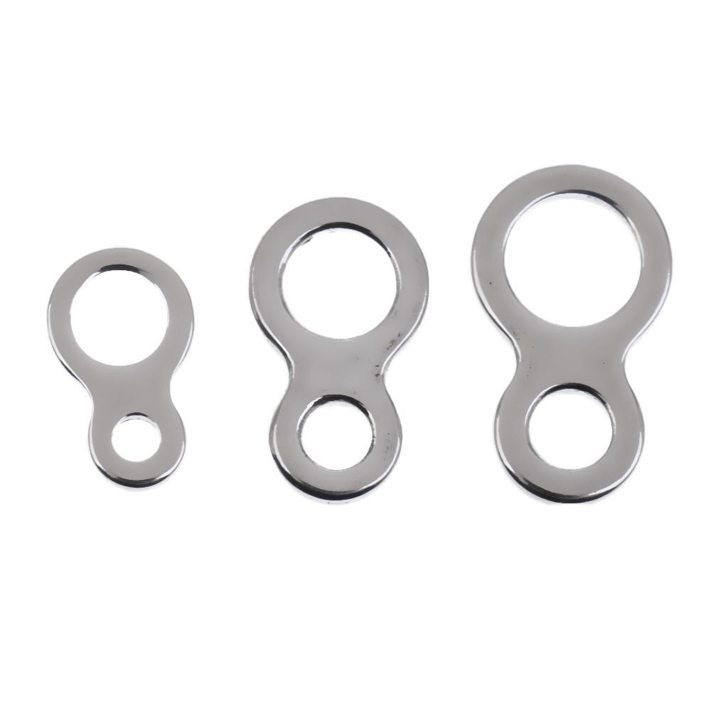 100Pcs Steel Figure 8 Solid Ring Assist Hook for Jig Fishing Tackle 2 Size