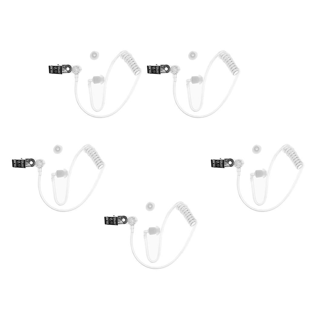 5Pieces Replacement Acoustic Coil Tube for Two Way Radio Earpiece