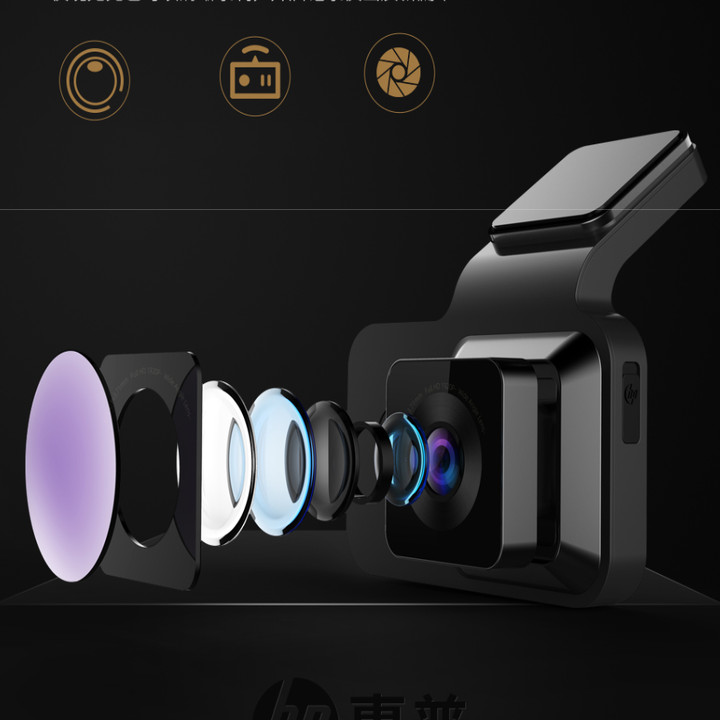 Camera hành trình ô tô f960x tích hợp Wifi GPS, cảnh báo làn đường, độ phân giải camera trước siêu nét Full HD 2304*1296P