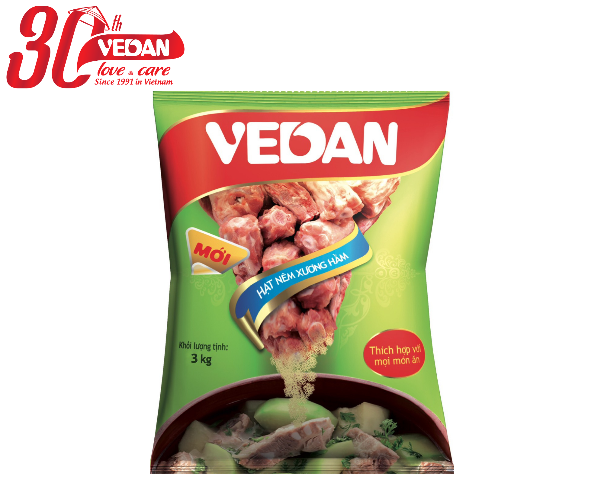 Hạt Nêm Thịt Heo-Xương Hầm VEDAN 3kg