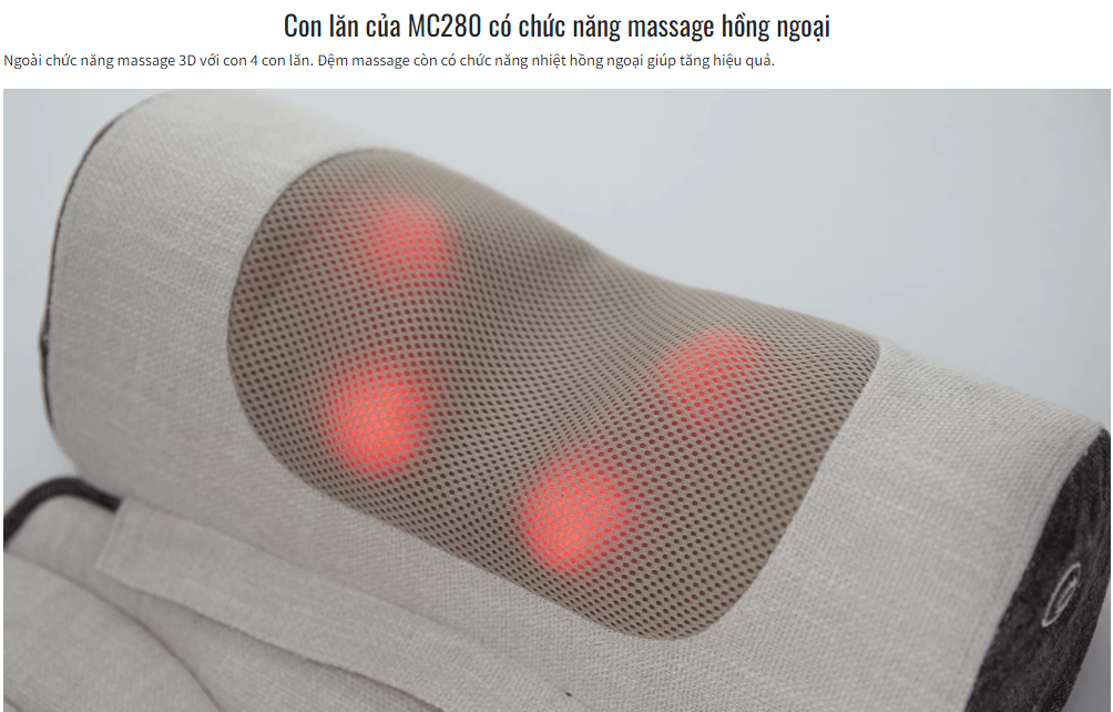 Gối Massage Đa Năng Toàn Thân Nhật Bản Synca Corron MC280