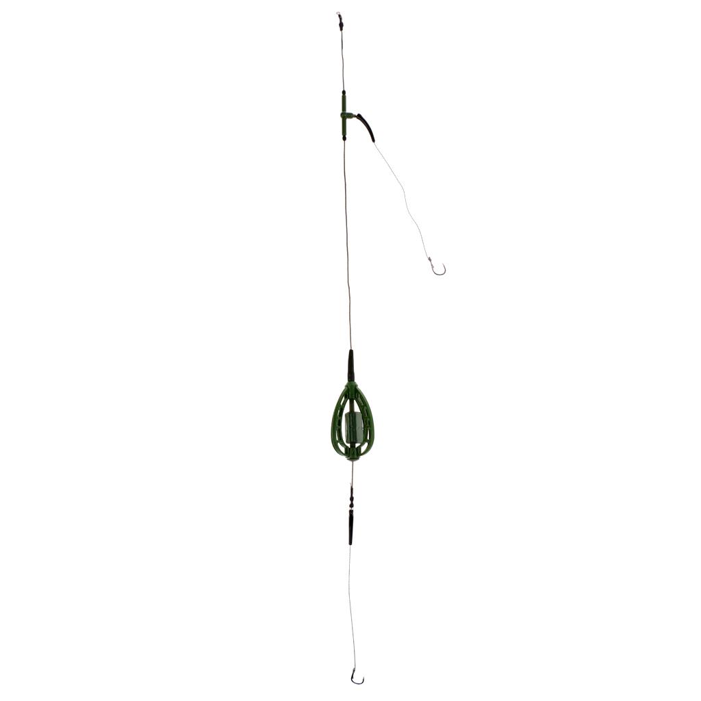 Fishing Bait Cage Carp Fishing Lure Swivel with Lead Sinker Basket Holder 30g