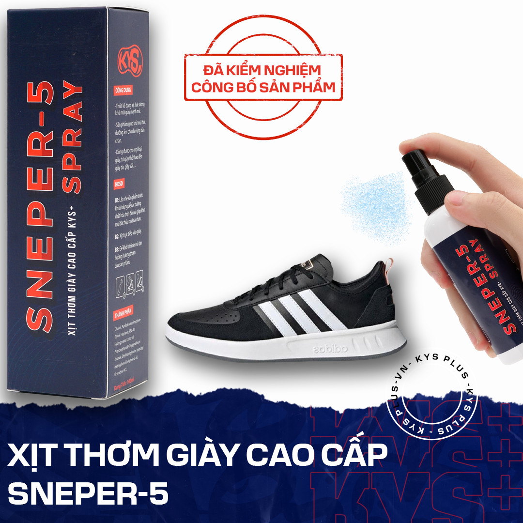 Xịt giày thơm hương nước hoa khử mùi hôi, khử khuẩn giày và chân Sneper-5 KYS Plus