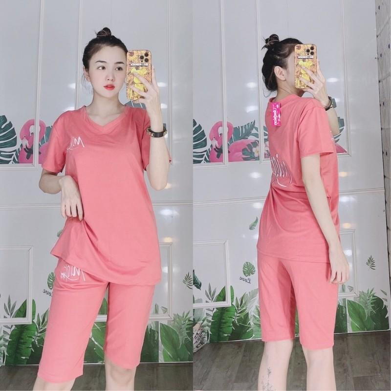 Đồ bộ nữ đồ mặc nhà bigsize 45-85kg đẹp thể thao Set đồ bộ nữ quần lửng thun cotton co giãn dễ thương AD07 ESHOP