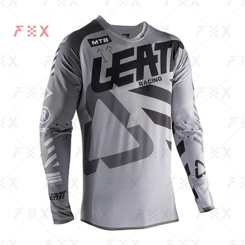Nam Xuống Dốc Áo Xe Đạp MTB Áo Sơ Mi Offroad DH Xe Máy Jersey Cảo Tháo Quần Áo Thể Thao Xe Đạp Đua Mtb Leat Racing Color: 8 Size: XS