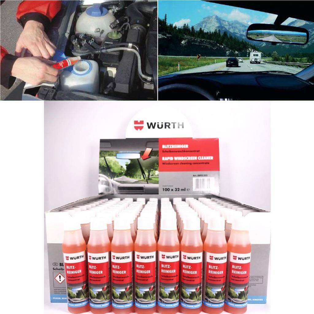 NƯỚC RỬA KÍNH XE Ô TÔ WURTH RAPID WINDSCREEN CLEANER 32ml