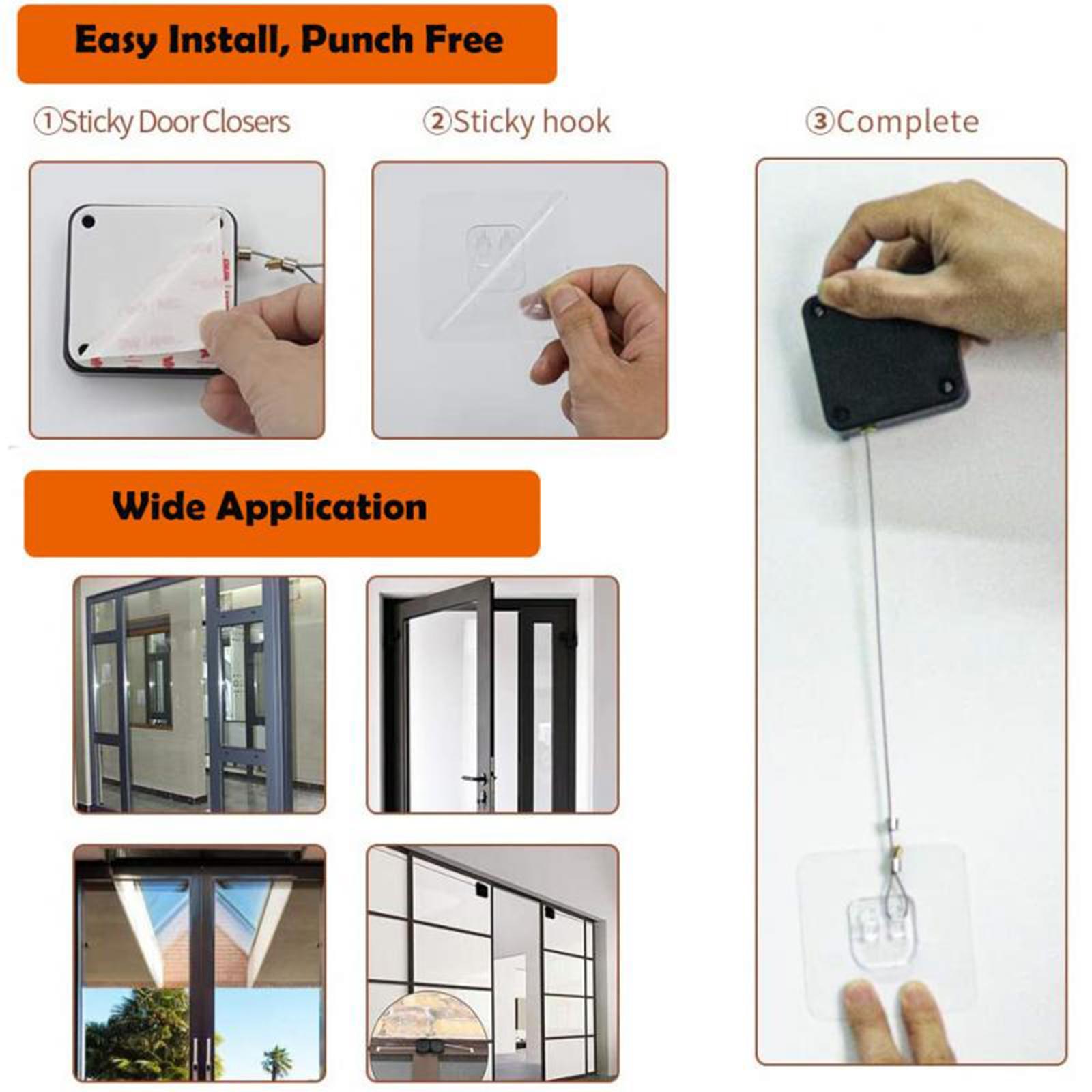 500G Punch Free Automatic Door Closer for Commercial Doors Window