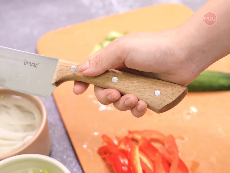 Bộ 5 dao thép không gỉ cán gỗ iMat