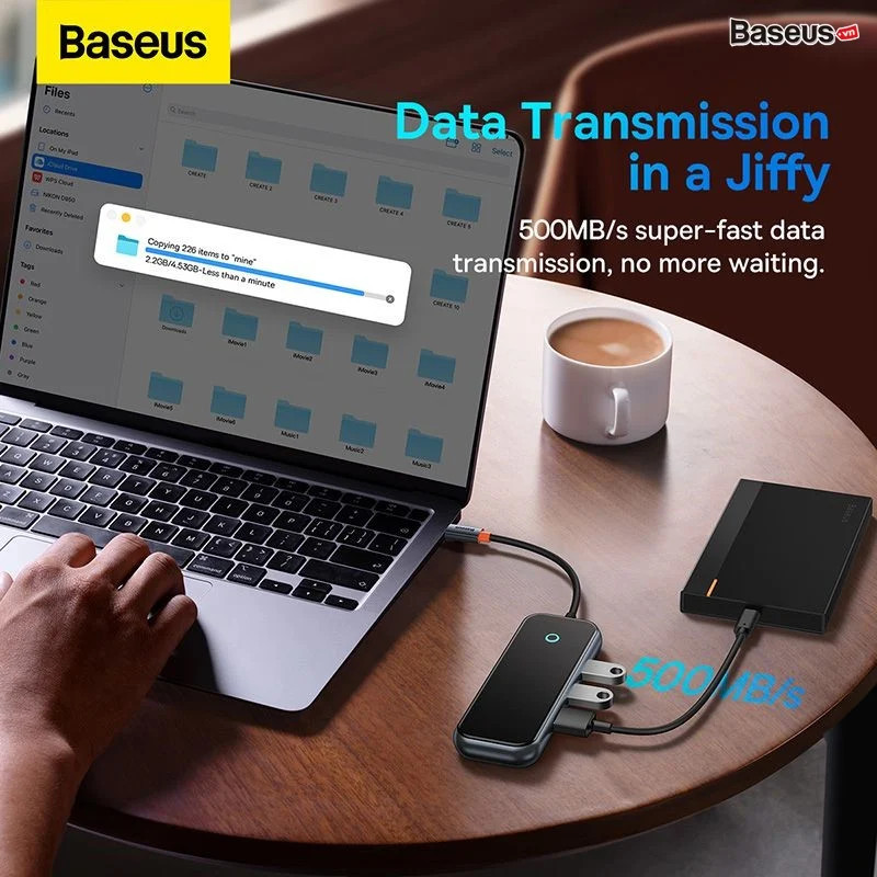 Hub Mở Rộng Kết Nối Đa Năng Baseus AcmeJoy HUB Docking Station Cho Macbook Laptop iPad Điện Thoại - hàng chính hãng