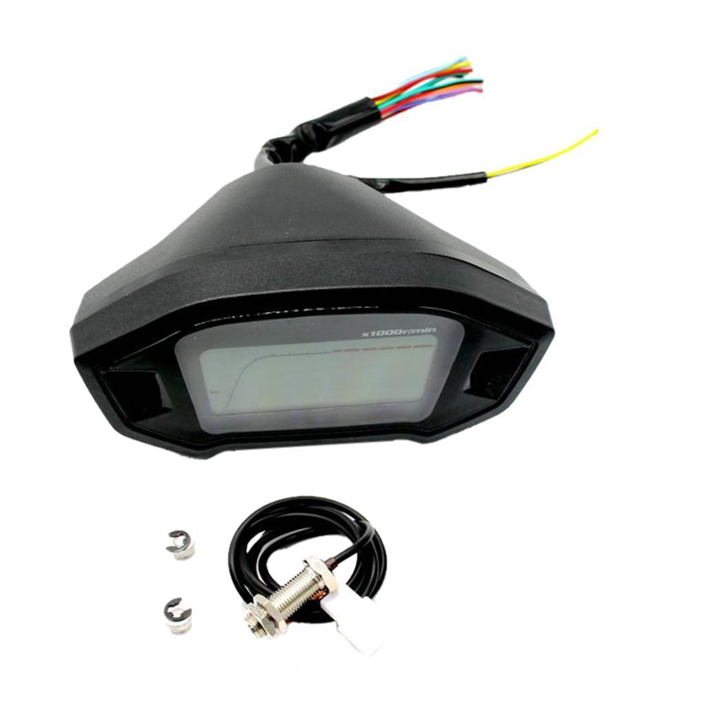 7 Color Universal Motorcycle LCD Digital   Tachometer 12V