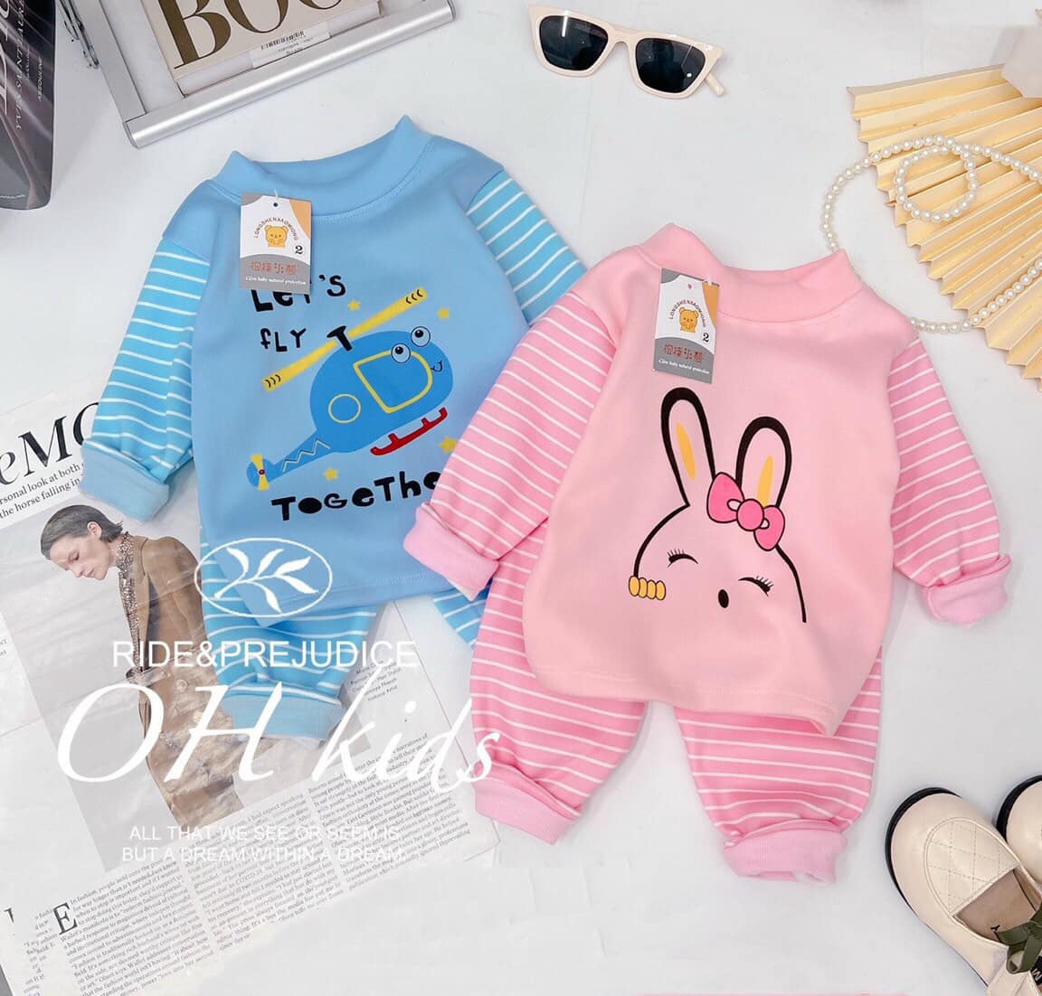 Set bộ nỉ bông cho bé