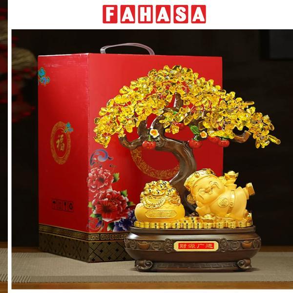 Cây Tiền Thần Tài Phát Tài - Trang Trí Tết - 23 x 17 x 10 cm - TSMC-26