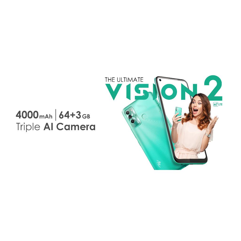 Điện thoại itel Vision 2 3GB/64GB l Pin 4000mAh l Màn hình 6.6&quot; - Camera 13MP - Hàng chính hãng giá rẻ