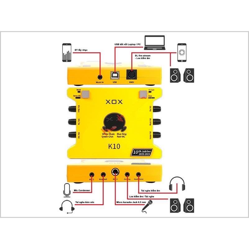 Sound Card XOX K10th Tiếng Anh Phiên Bản Mới Năm 2020 -Phiên Bản  Ra Mắt Kỷ Niệm 10 Năm Thành Lập Của Hãng XOX