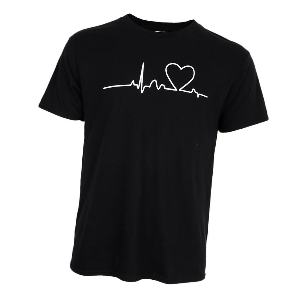 Casual Shirts Mens Summer Funny Printed Round Neck Tee Baseball T-shirt Tops