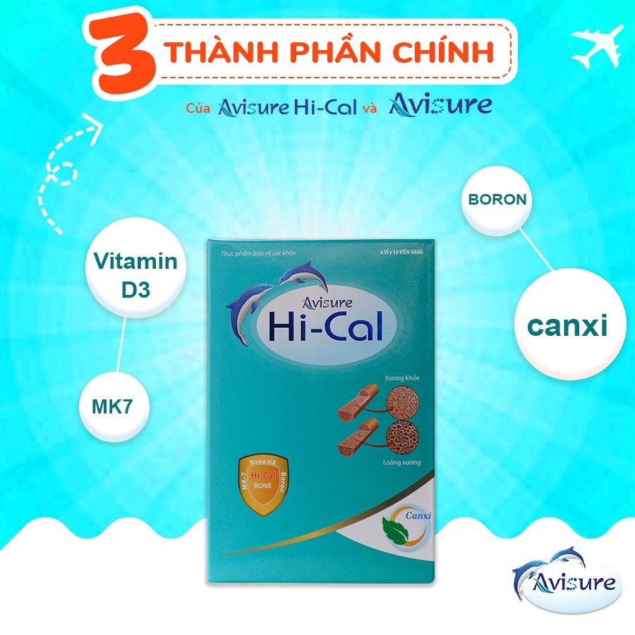 Canxi Nano tự nhiên cho bà bầu Avisure Hical loại 60 viên