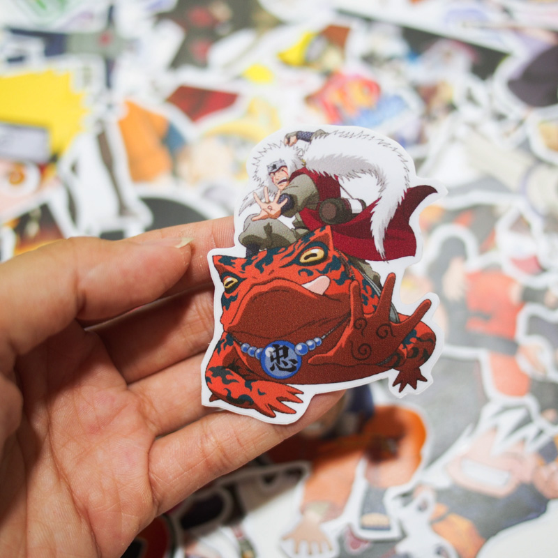 Set 100 sticker hình dán laptop mũ bảo hiểm xe máy xe hơi chủ đề Naruto