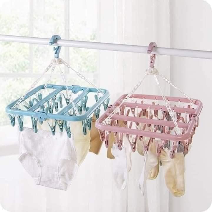 MÓC QUẦN ÁO 32 Kẹp Phơi Đồ Cho Bé - CÓ THỂ GẤP GỌN TIỆN ÍCH