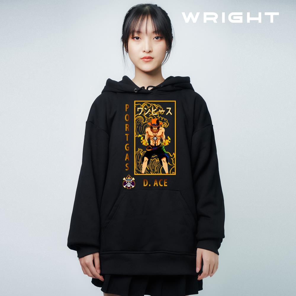 Áo hoodie anime portgas ace japan one piece triệu hồi thần lửa Wright oversize unisex
