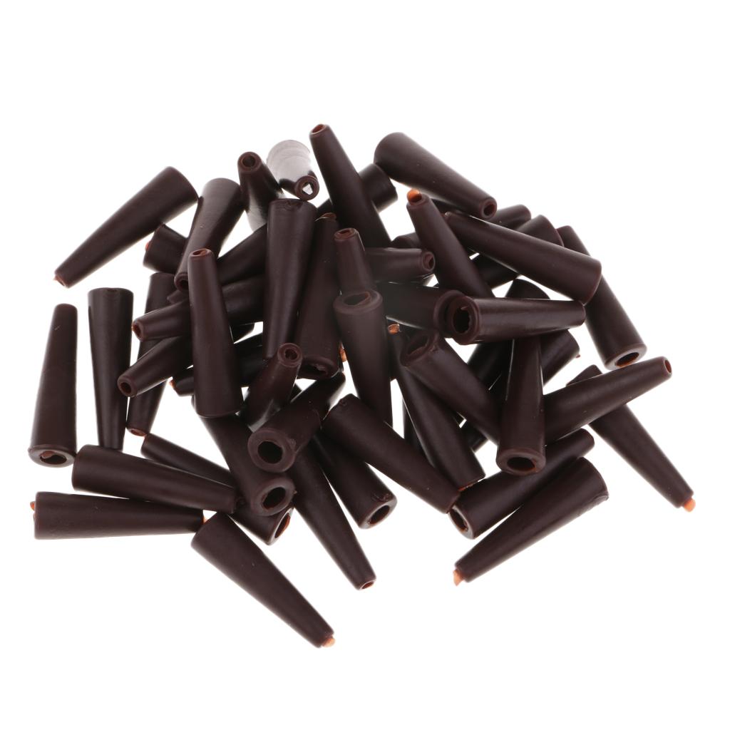 2x50pcs Tail Rubber Tubes for Saftey Lead Clips Carp Fishing Rig Sleeves 20mm