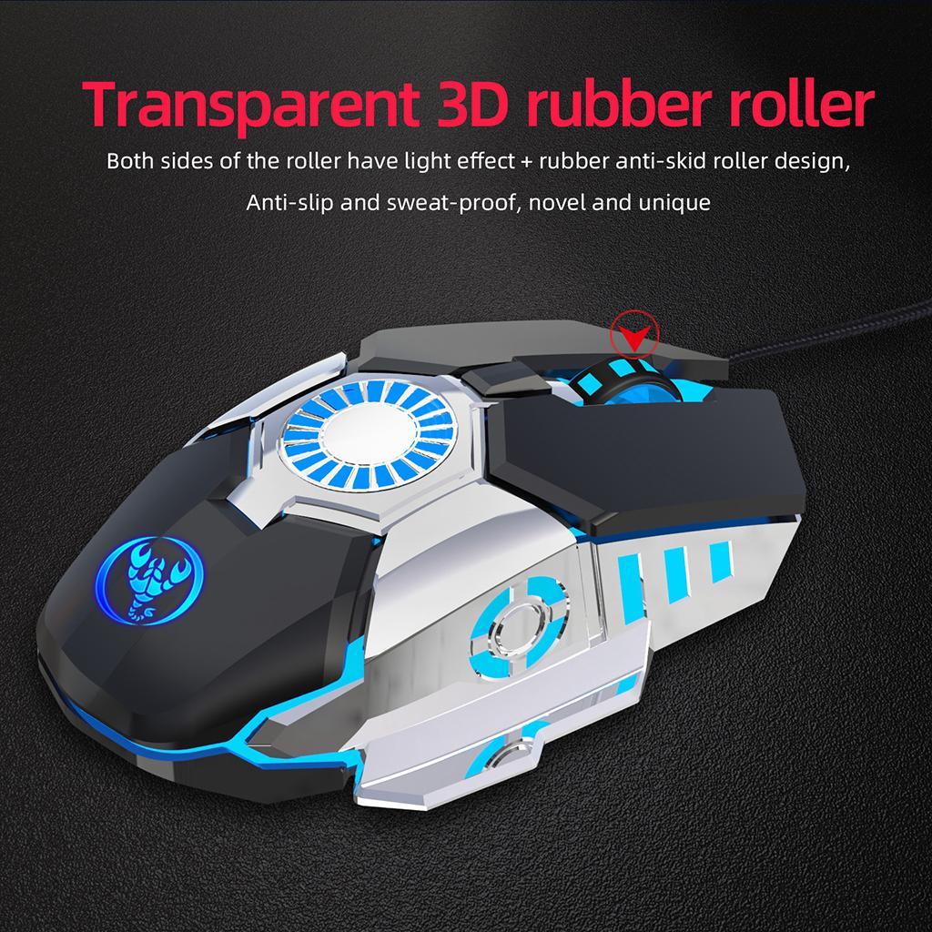 Professional Wired Gaming Mouse 6 Buttons 6400DPI USB Computer Mouse Gamer Mice