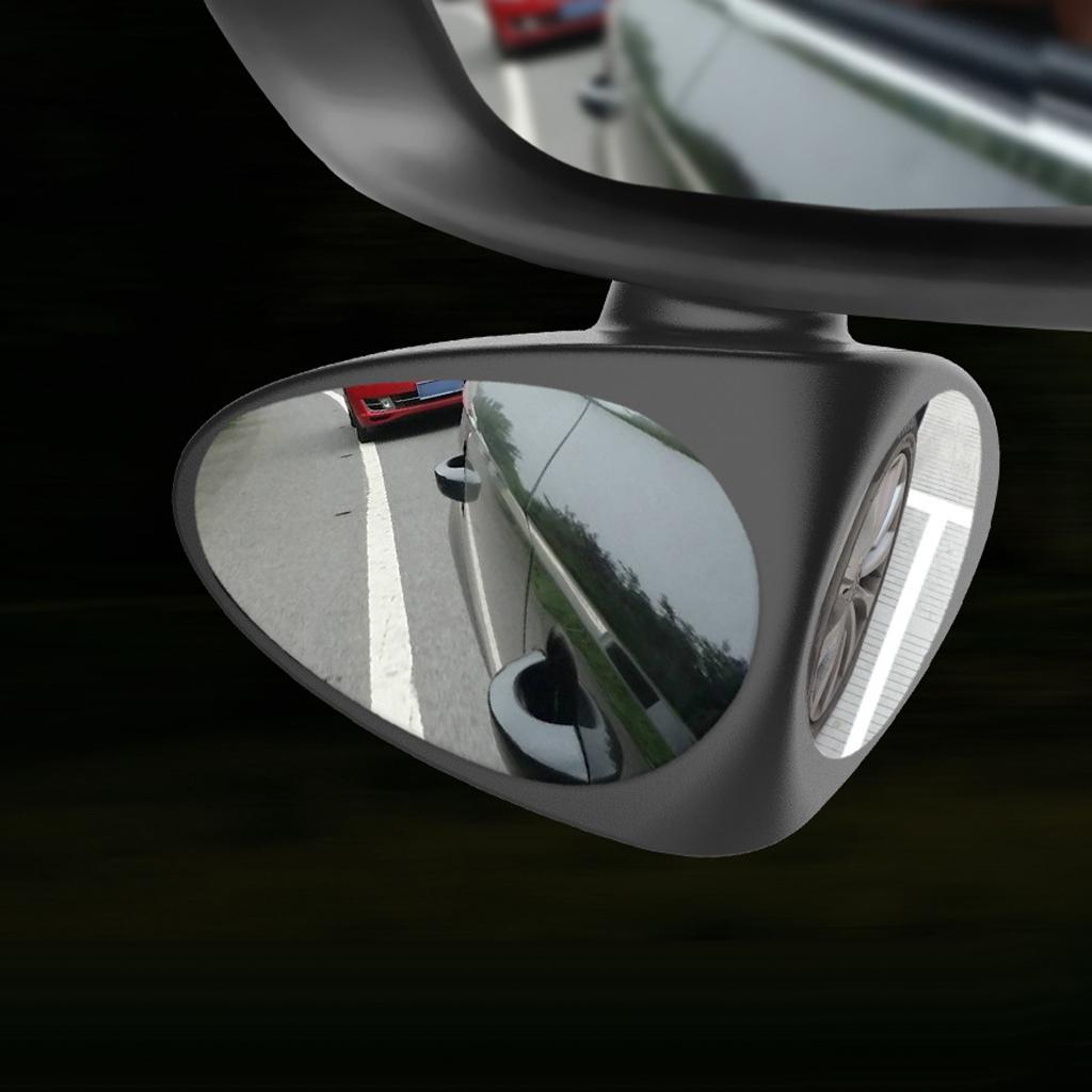 Waterproof Mirror - 2 in 1 Car Blind Spot Mirror Wide Angle Mirror 360 Rotation Adjustable Convex Rear View Mirror View Front Wheel Car Mirror