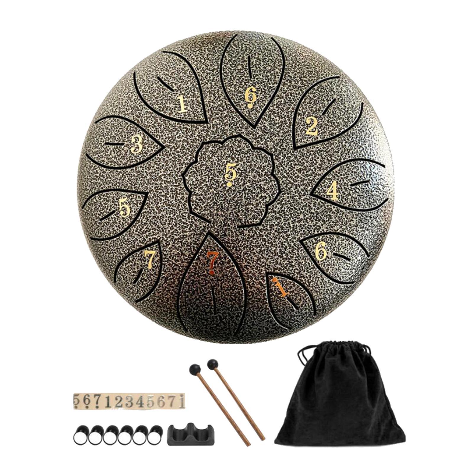 6" Steel Drum with Bag Mallets for Yoga Meditation Camping