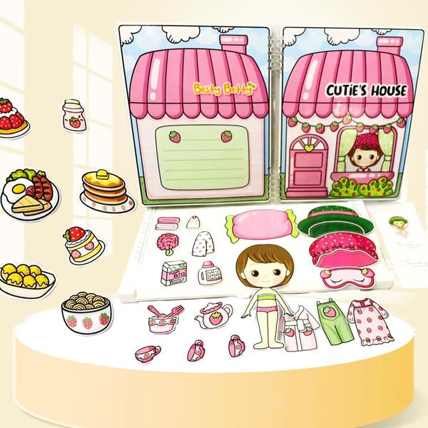 Bộ Tranh Tương Tác - Cô Bé Dâu Tây - LuLuHappyArt