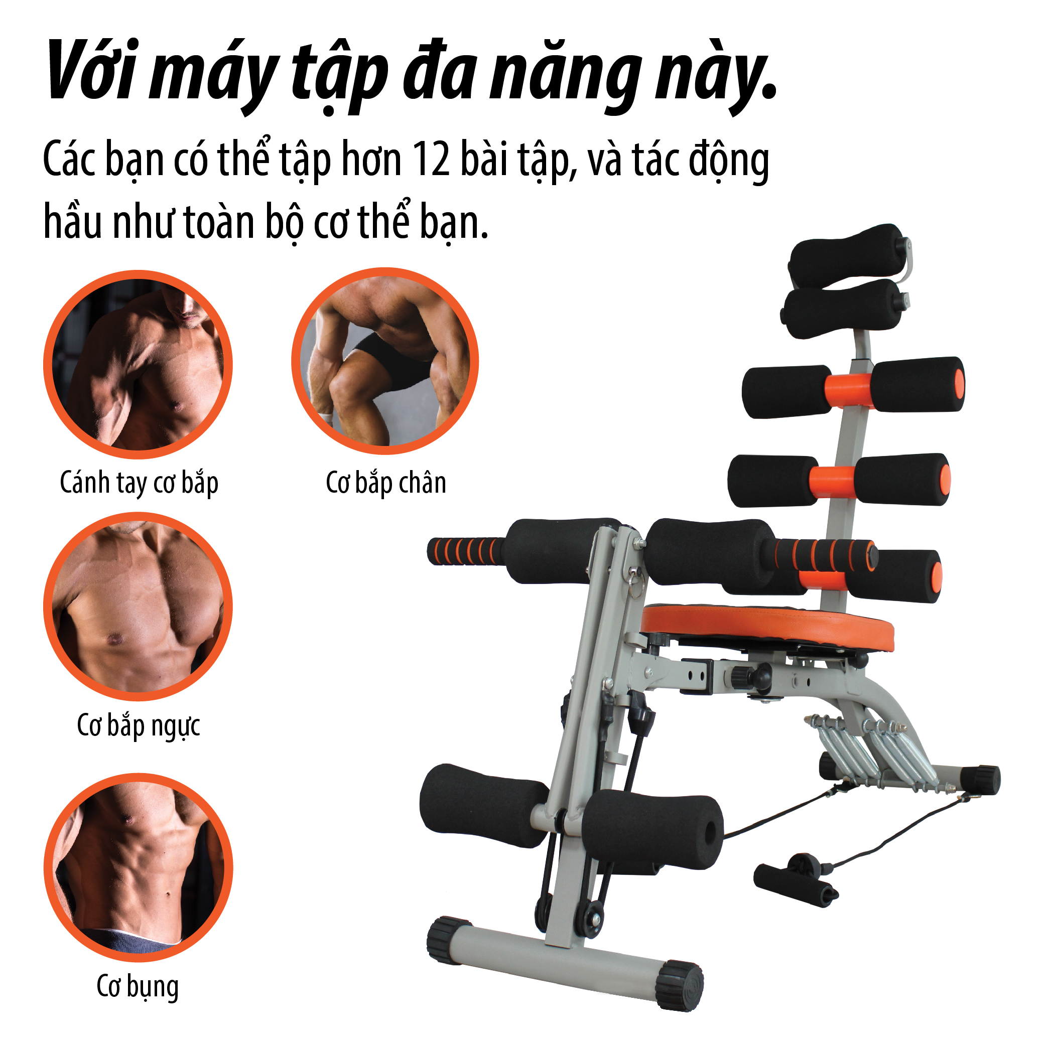 Máy Tập Đa năng New Six Pack Care mẫu mới model KM2017