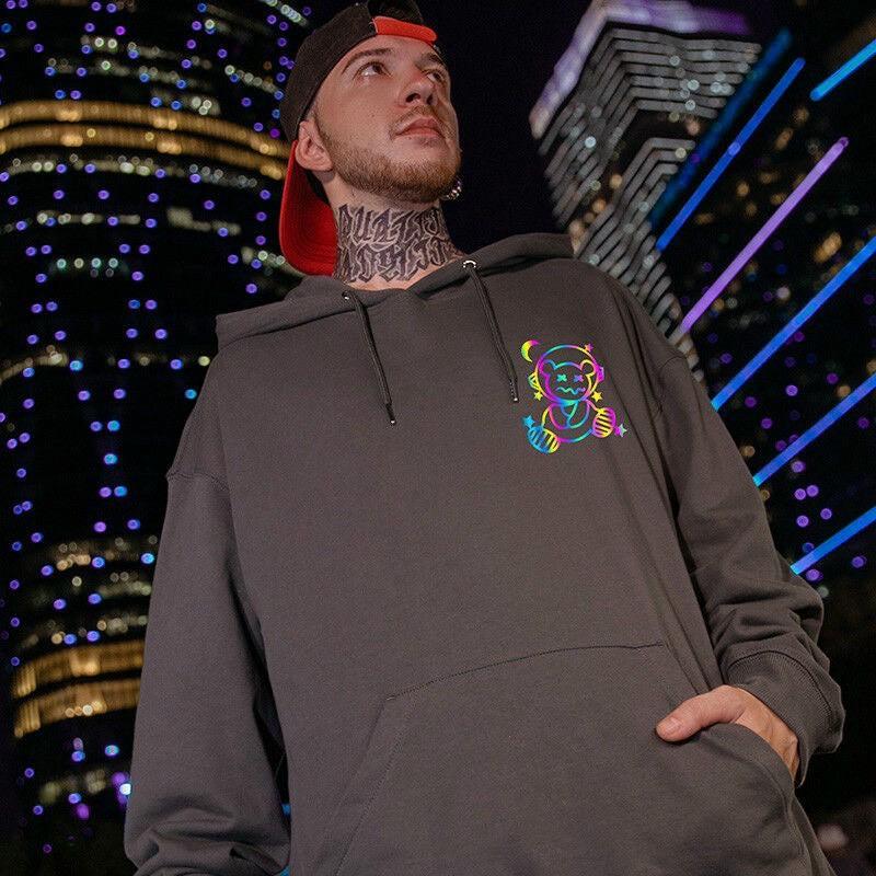 Áo Hoodie Nỉ Nam Nữ From Rộng Unisex In Dạ Quang Phát Sáng Hình Gấu Cực Hot Chất Nỉ Ngoại Dày Dặn (bear)