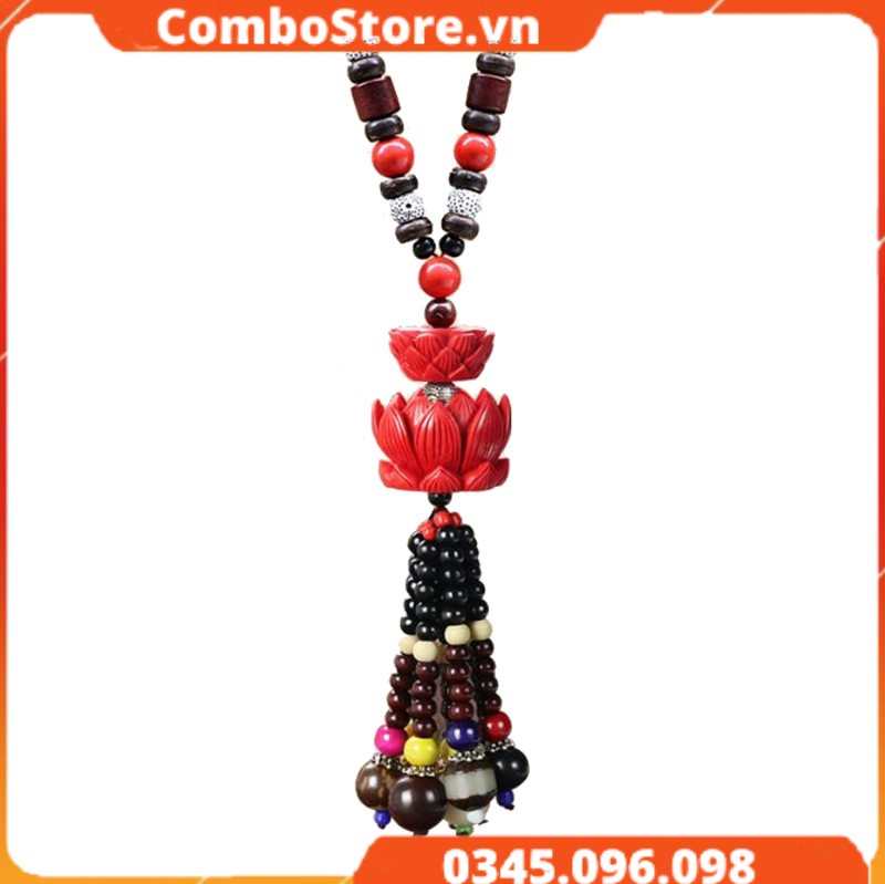 Chu Sa hoa sen treo gương xe ô tô - Chu Sa hoa sen treo xe hơi