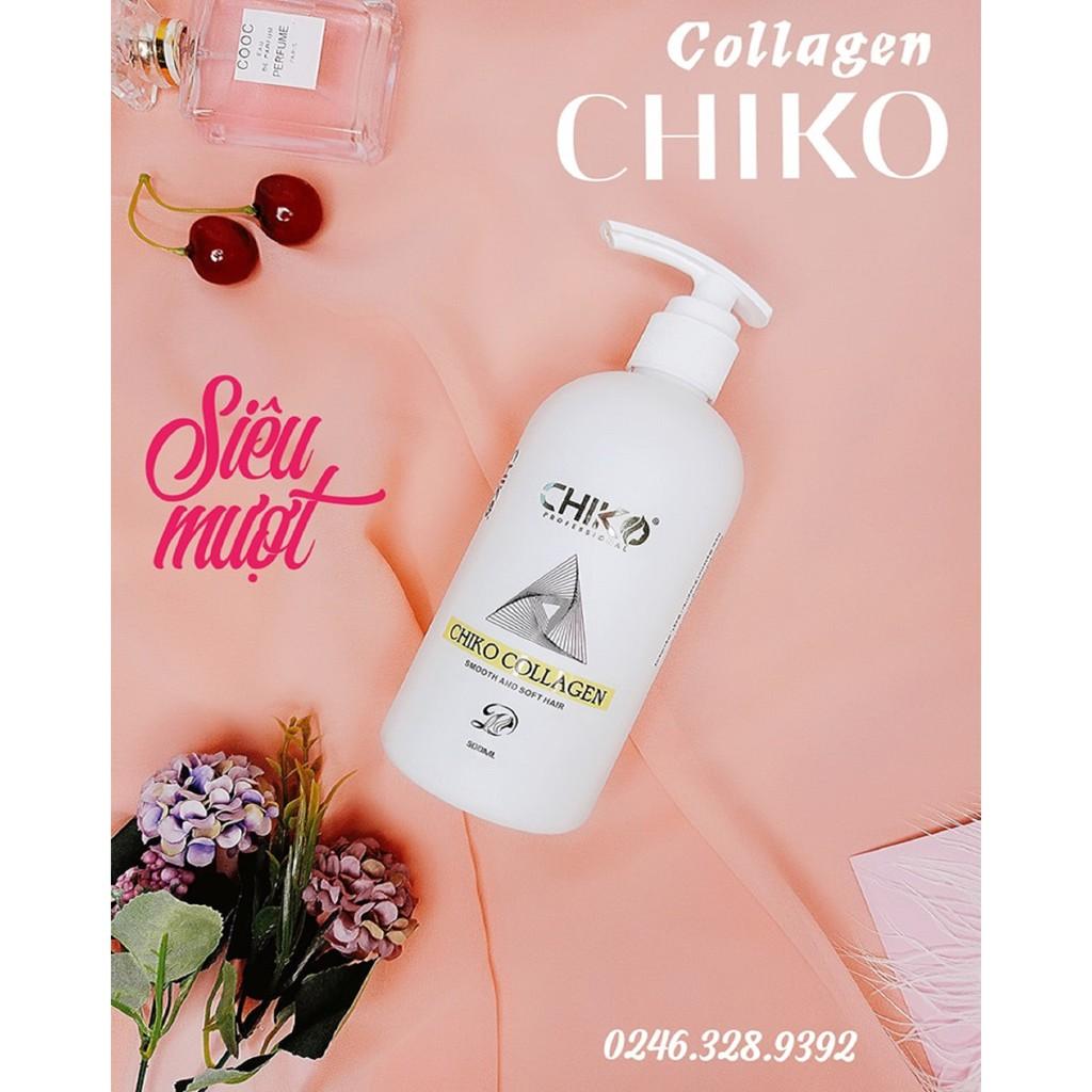 Dầu hấp xả 2 trong 1 Collagen CHIKO-phục hồi tóc hư tổn,ngăn ngừa rụng tóc 500ML